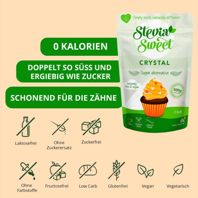 SteviaSweet Crystal Zuckerersatz