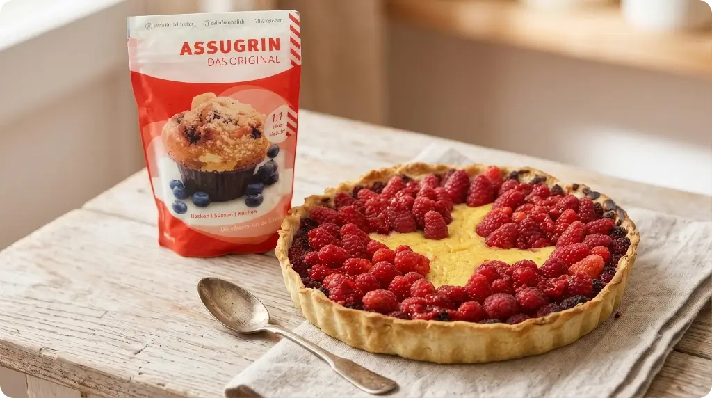 Schweizer Himbeer-Tarte mit Assugrin