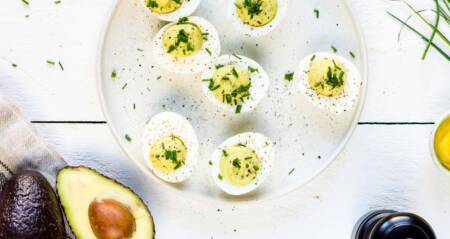 Avocado deviled eggs